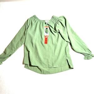 Jessica Simpson Women's Textured Blouse, Green, Size M
